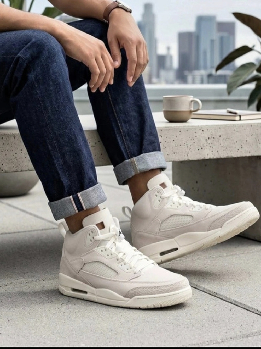 Jordan Spizike Low 'Coconut Milk' Sneakers White & Gray US 10
